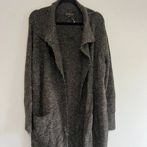 Joseph A Womens Open Front Cardigan‎ Sweater Marled Grey Size M/L Relaxed…